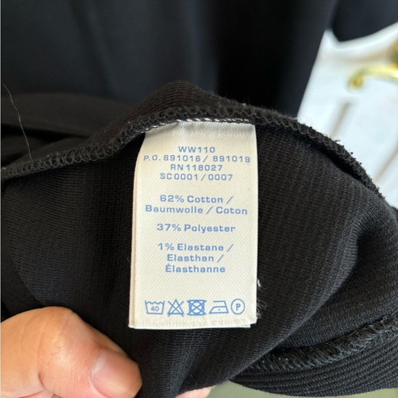 Boden black ribbed shift style dress.‎ Very good pre-owned condition. Size 6L - Picture 7 of 8